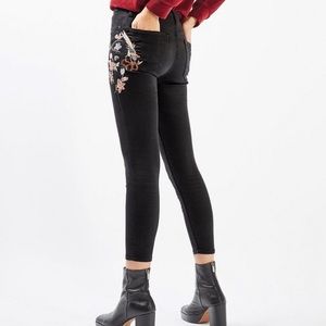 Topshop Jaime embroidered jeans